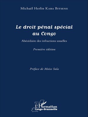 cover image of Le droit pénal spécial au Congo